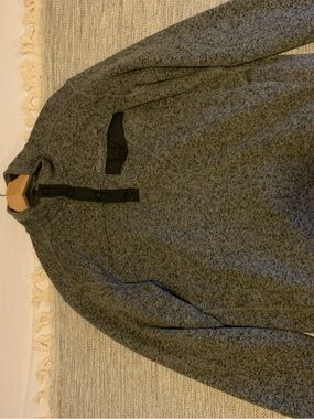 Eddie Bauer Heather Gray Pullover with Black Trim